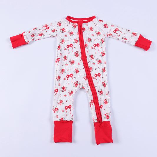 Red Floral Bamboo