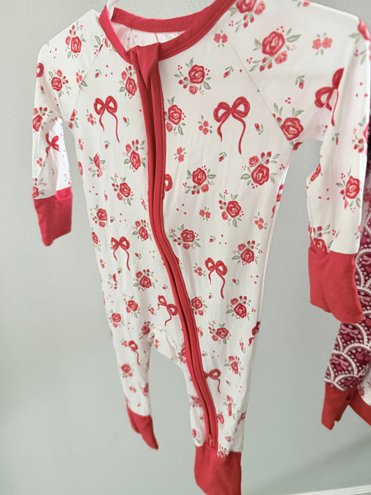 Red Floral Bamboo