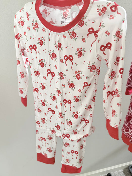 Red Floral Two Piece Set