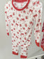 Red Floral Two Piece Set